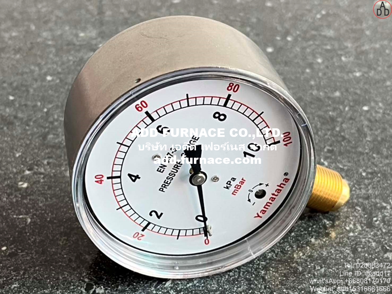 Yamataha Pressure Gauge 0-10kPa(0-100mBar) 3/8G (6)